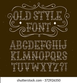 Set Victorian Style Alphabet Letters Vector Stock Vector (Royalty Free ...