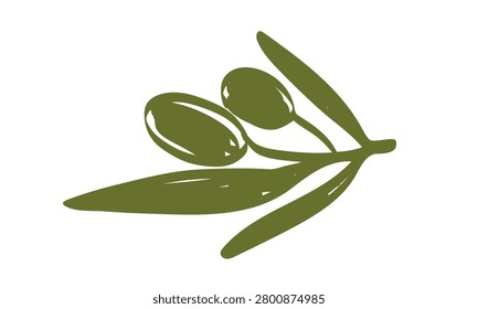 Hand drawn olive tree