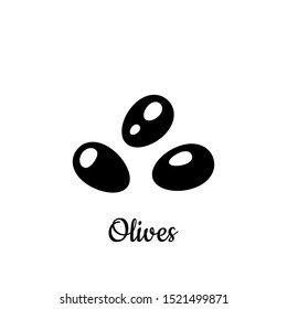 Hand drawn Olives isolated on a white. Vegetables drawings. Vector illustration.
