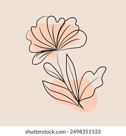 Dibujado a mano una línea ilustración de arte