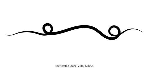 Hand drawn One line continuous wave abstract Squiggle line icon. vector illustration.