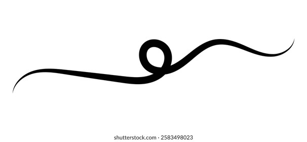 Hand drawn One line continuous wave abstract Squiggle line icon. vector illustration.