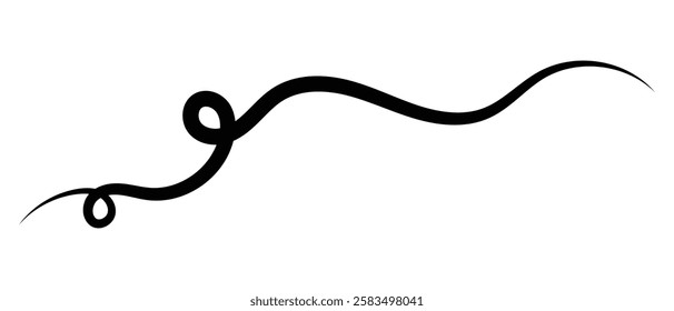 Hand drawn One line continuous wave abstract Squiggle line icon. vector illustration.