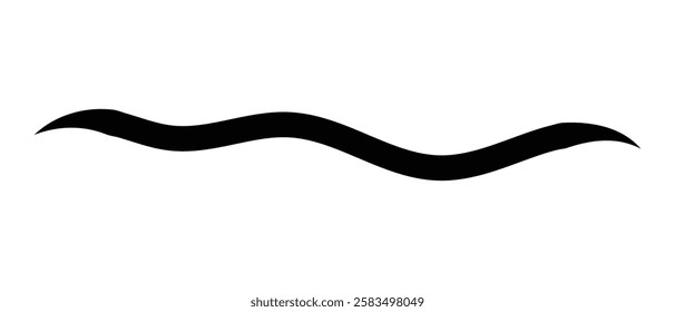 Hand drawn One line continuous wave abstract Squiggle line icon. vector illustration.