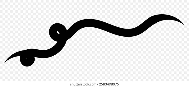 Hand drawn One line continuous wave abstract Squiggle line icon. vector illustration.