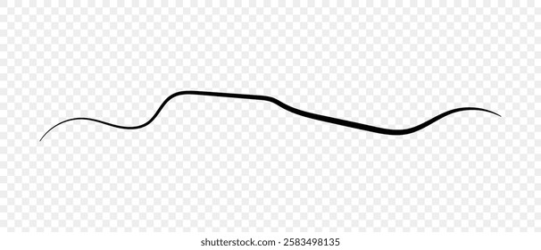Hand drawn One line continuous wave abstract Squiggle line icon. vector illustration.