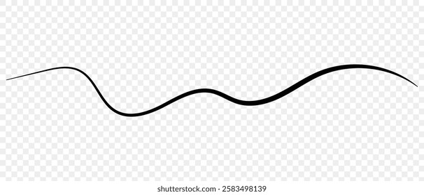 Hand drawn One line continuous wave abstract Squiggle line icon. vector illustration.
