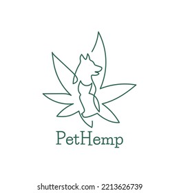 Dibujó el logo de una línea. Pet Hemp.