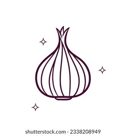 Hand Drawn Onion. Doodle Vector Sketch Illustration