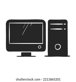 Hand drawn Online education vector illustration
