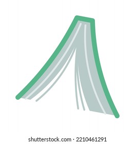 Hand drawn opened book icon. Vector illustration