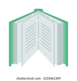 Hand drawn opened book icon. Vector illustration