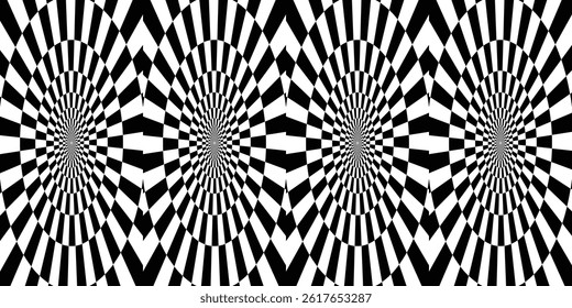Hand drawn optical illusion vector background