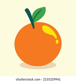 Hand drawn Orange, fresh fruit, tropical fruit, healthy diet fruit, vector illustration