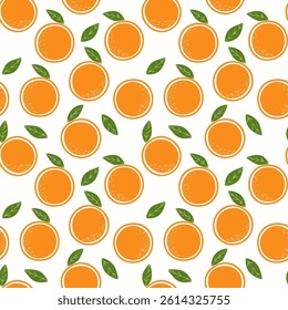 Hand drawn orange fruit pattern design