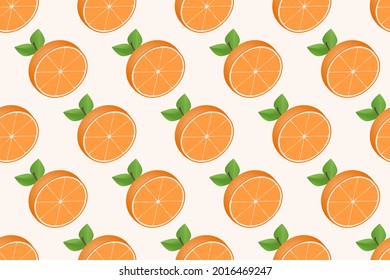 Diseño de patrones sin fisuras de fruto naranja dibujado a mano