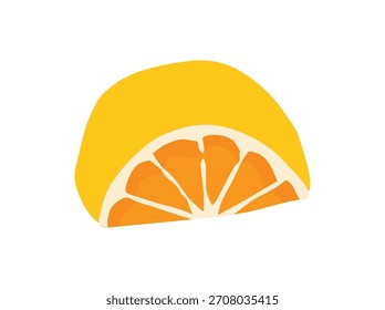 Hand Drawn Orange Fruit Slice