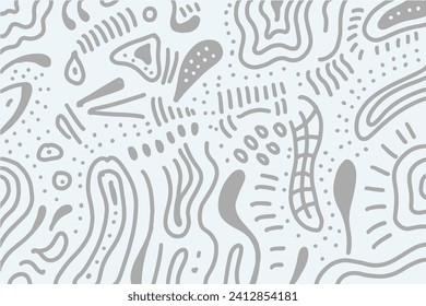 Vector de fondo de doodles orgánicos dibujado a mano EPS 10