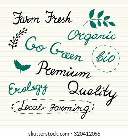 Hand Drawn Organic Icons Set