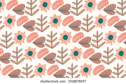 hand drawn organic illustration with abstract shape pattern for fabric print and merchandise