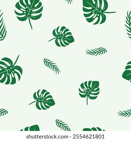 Hand Drawn Organic Intertwined Seamless Pattern. Elegant leaf pattern on a light background, perfect for textile design. Organic Leaf Pattern. Floral Seamless Pattern. Flourish Nature Summer Garden.
