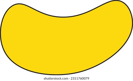 Formas de blobs irregulares orgánicas dibujadas a mano. Forma de vector de fluido abstracto amarillento editable.