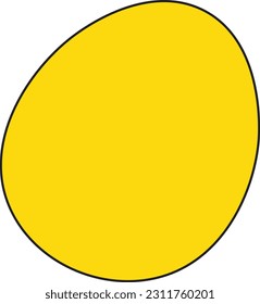Hand drawn organic irregular blob shapes. Yellow editable abstract fluid vector shape.