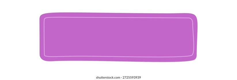 Handgezeichnete organische Rechteck Banner Form in flüssiger Form und weiche Farbe. Abstrakte BLOB-Vorlage als Texthintergrund, ideal für Banner oder kreative Layouts.