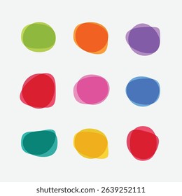 Hand drawn organic rectangle frames. Abstract doodle liquid shapes. Organic free flat blobs. Irregular fluid bubbles. Empty text box. Illustration isolated on white background