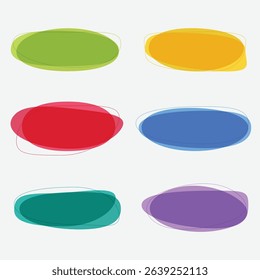 Hand drawn organic rectangle frames. Abstract doodle liquid shapes. Organic free flat blobs. Irregular fluid bubbles. Empty text box. Illustration isolated on white background
