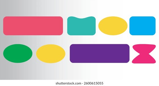 Hand drawn organic rectangular frame. Abstract scribble fluid shapes. Free organic flat blob. background illustration eps10