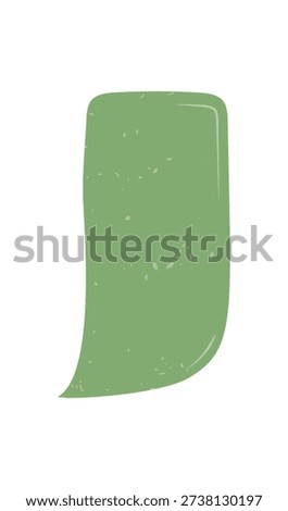 Hand drawn organic speech sticker with grunge texture in a rectangle box. This bubble label adds a message and chat element. Useful as sticker label or chat message box template.