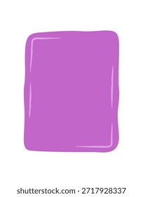Forma de rectángulo ondulado orgánico dibujado a mano con forma de líquido y bordes de gota líquida. Fondo púrpura en estilo a mano alzada marcos de texto abstracto, ideal como gráfico creativo para la Plantilla de tarjetas o carteles.