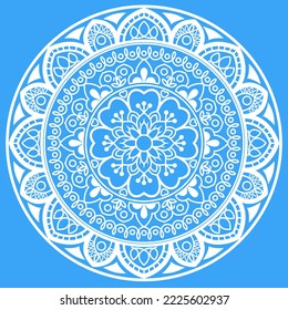 handgezeichnete orientalische Elemente. schwarze Mandala. asiatisches traditionelles Design