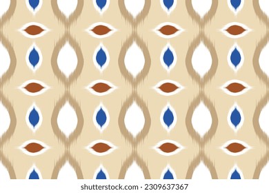 Hand drawn oriental ethnic seamless pattern traditional on blue background Design for carpet,wallpaper,clothing,wrapping,batik,fabric,illustration embroidery style.