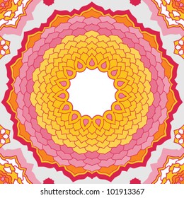 Hand Drawn Oriental Floral Seamless Background