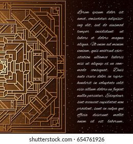 Hand drawn oriental ornamental ethnic lace background for design card, party invitation, poster, brochures, gift album, scrapbook etc