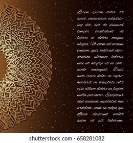 Hand drawn oriental ornamental ethnic lace background for design card, party invitation, poster, brochures, gift album, scrapbook etc