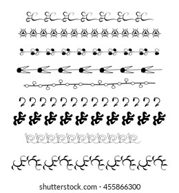 Hand drawn ornament border and abstract design element