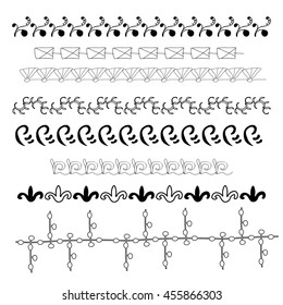 Hand drawn ornament border and abstract design element