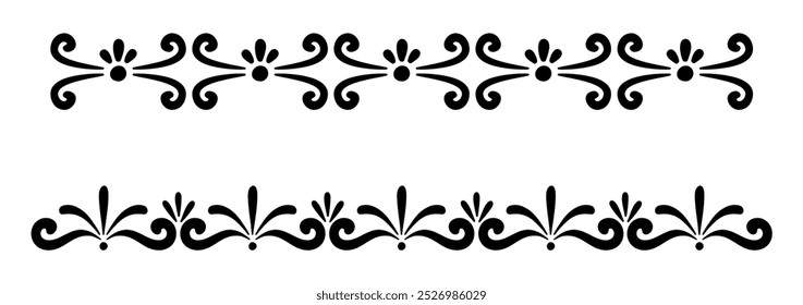 Hand drawn ornament borders art