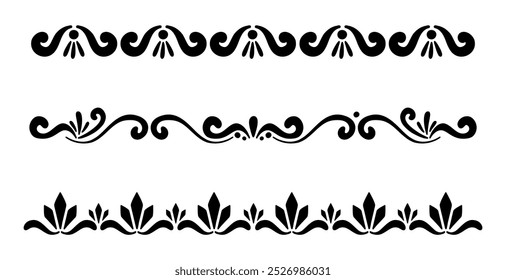 Hand drawn ornament borders art