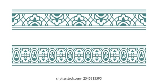 Hand drawn ornament borders art