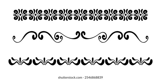 Hand drawn ornament borders art