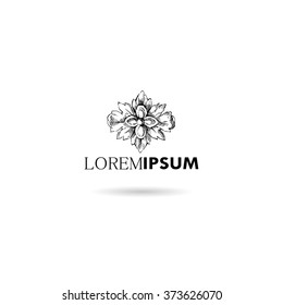 Hand drawn ornament decorative element. Logo design, vector illustration