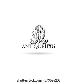 Hand drawn ornament decorative element. Logo design, vector illustration