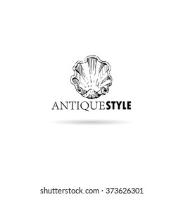 Hand drawn ornament decorative element. Logo design, vector illustration
