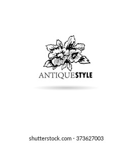 Hand drawn ornament decorative element. Logo design, vector illustration