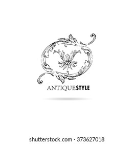 Hand drawn ornament decorative element. Logo design, vector illustration