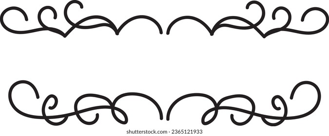 Colección de divisores de ornamentos dibujados a mano, clipart dibujado a mano, bordes de elementos de diseño de clipart, divisores de doodle, bordes de líneas dibujadas a mano, diseño de hojas, ornamentos vintage, elemento decorativo